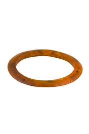 Product shot of the Point Resin Stacking Bangle in colour Tortoise, from the front