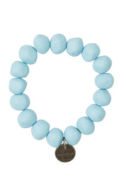 Product shot of the Rock Resin Bracelet in colour BabyBlue (Blue), from the front