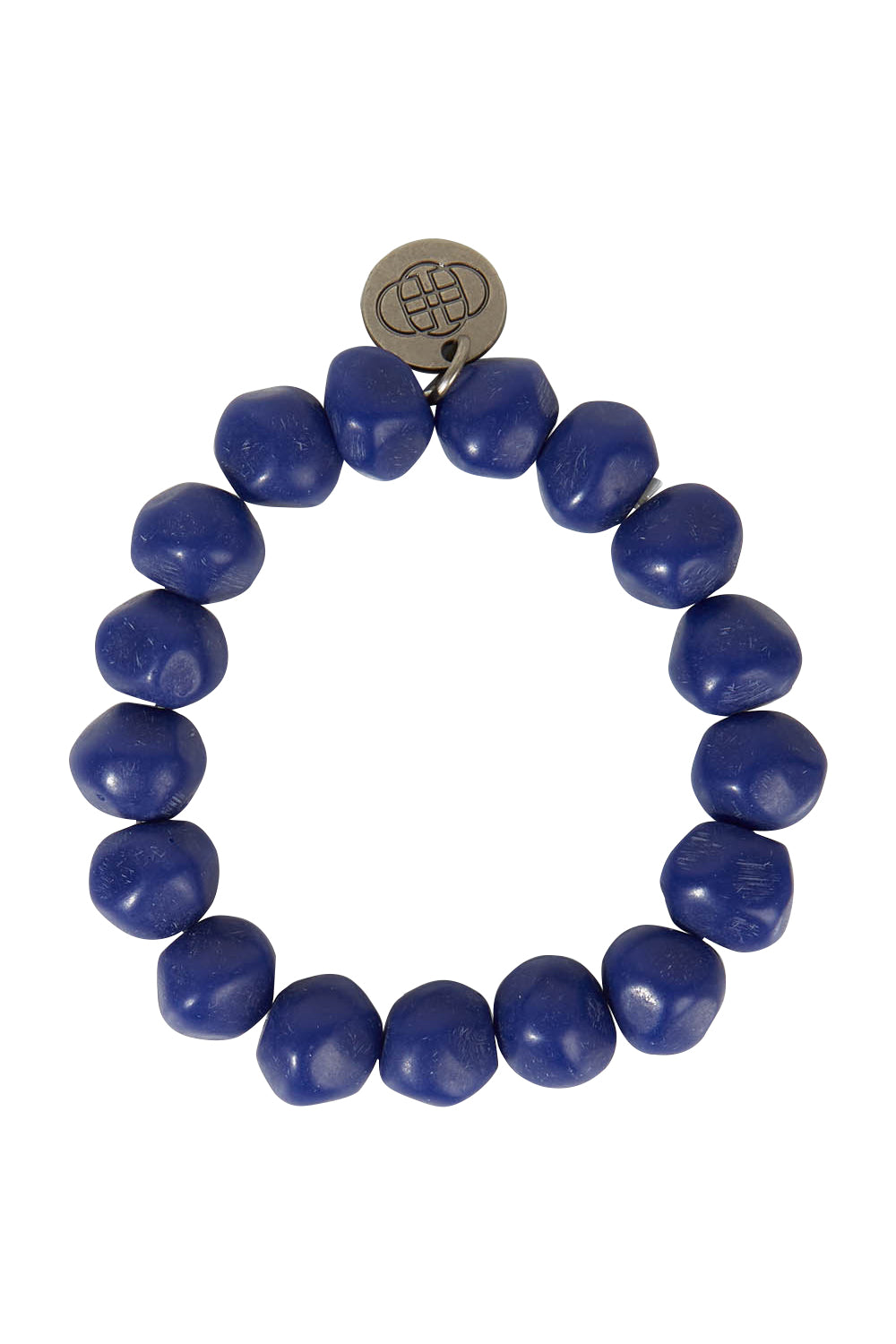Product shot of the Rock Resin Bracelet in colour Brightblue (Blue), from the front
