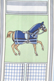 Product shot of the Satin Neck Scarf - Horsingblue in colour Horsingblue, from the back