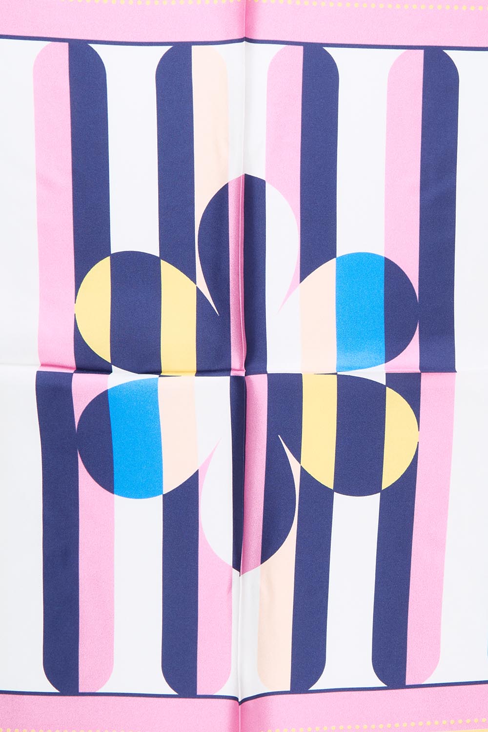 Product shot of the Silk Neck Scarf  - Capri in colour Capri, from the back