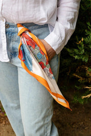 Silk Neck Scarf – Floral