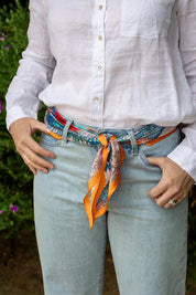 Silk Neck Scarf – Floral