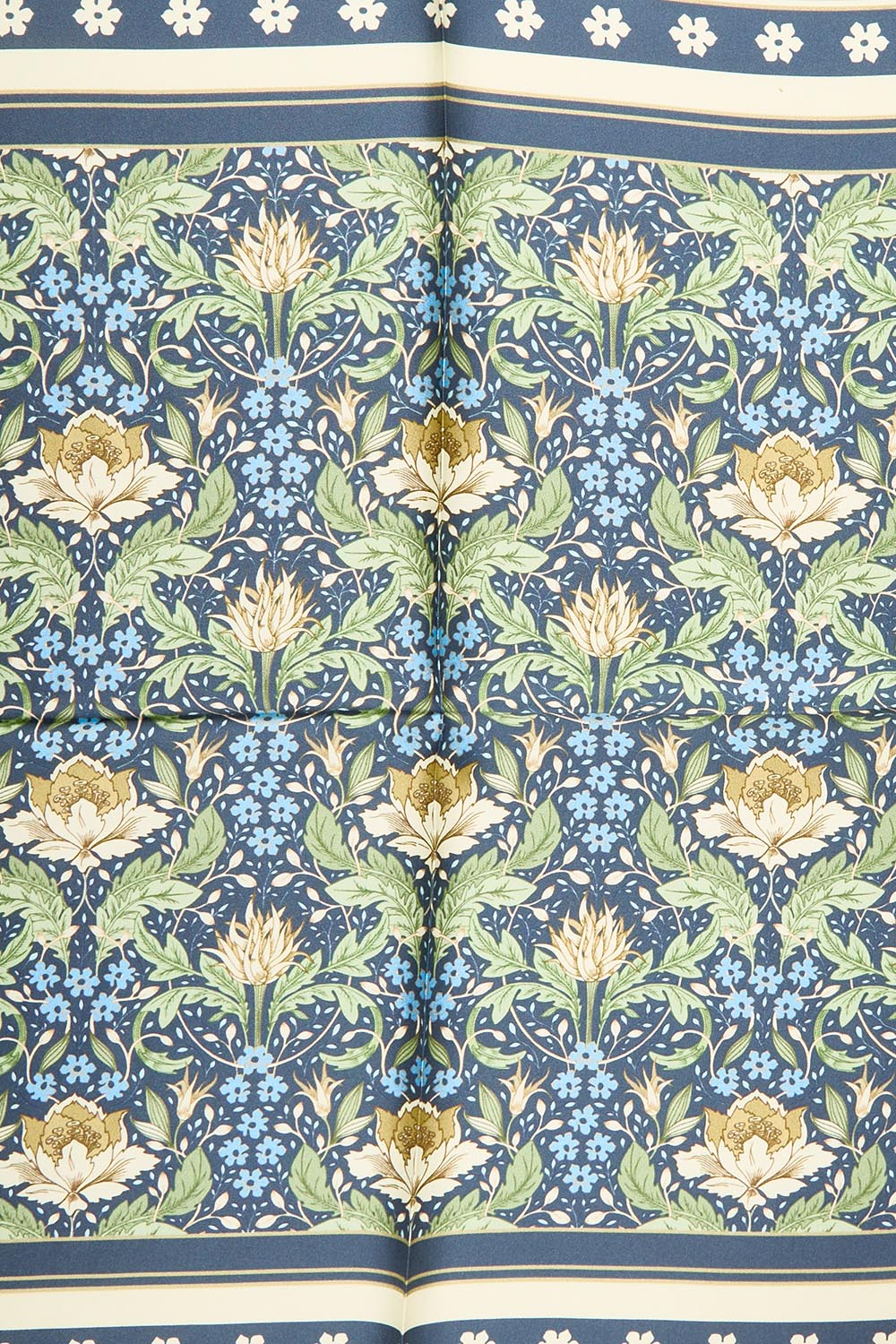 Product shot of the Silk Neck Scarf  - Kew in colour Kew, from the back