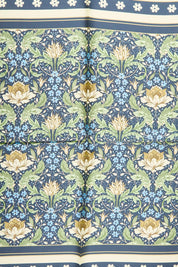 Product shot of the Silk Neck Scarf  - Kew in colour Kew, from the back