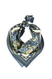 Product shot of the Silk Neck Scarf  - Kew in colour Kew, from the front