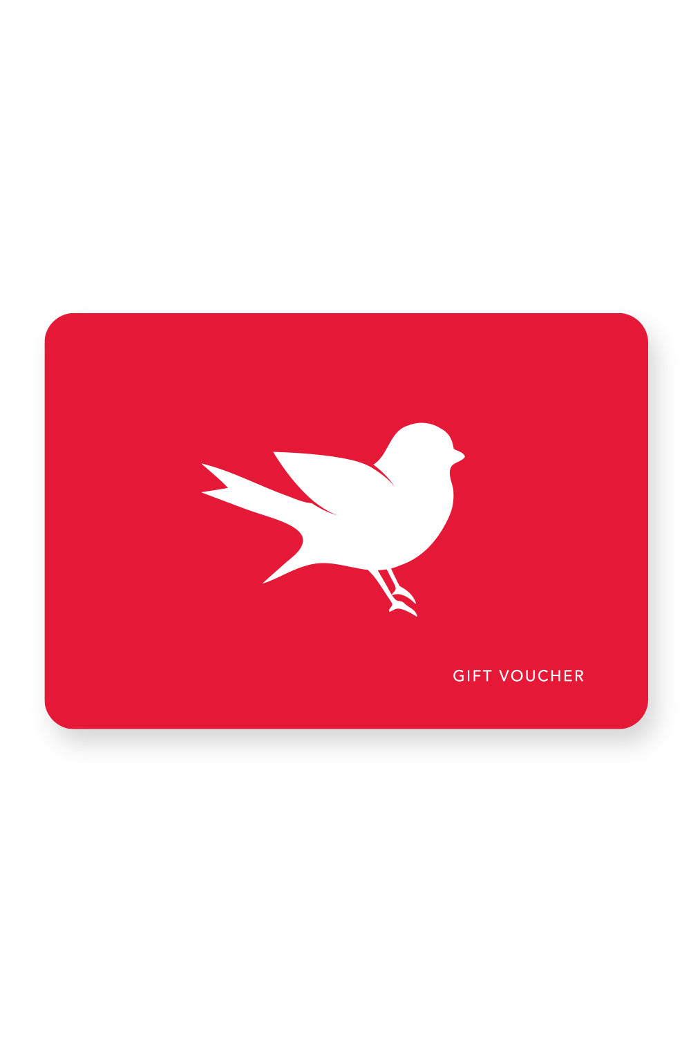 Product shot of the $25 Gift Voucher in colour Red (undefined), from the front