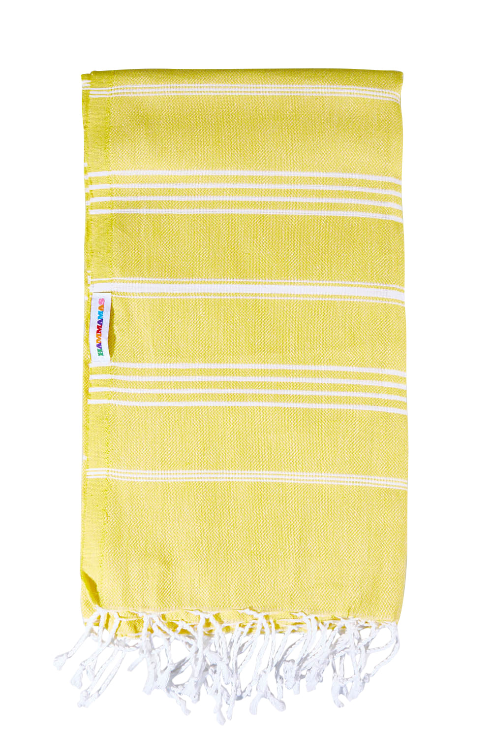Product shot of the Hammamas Original Cotton Towel in colour Daisy, from the front