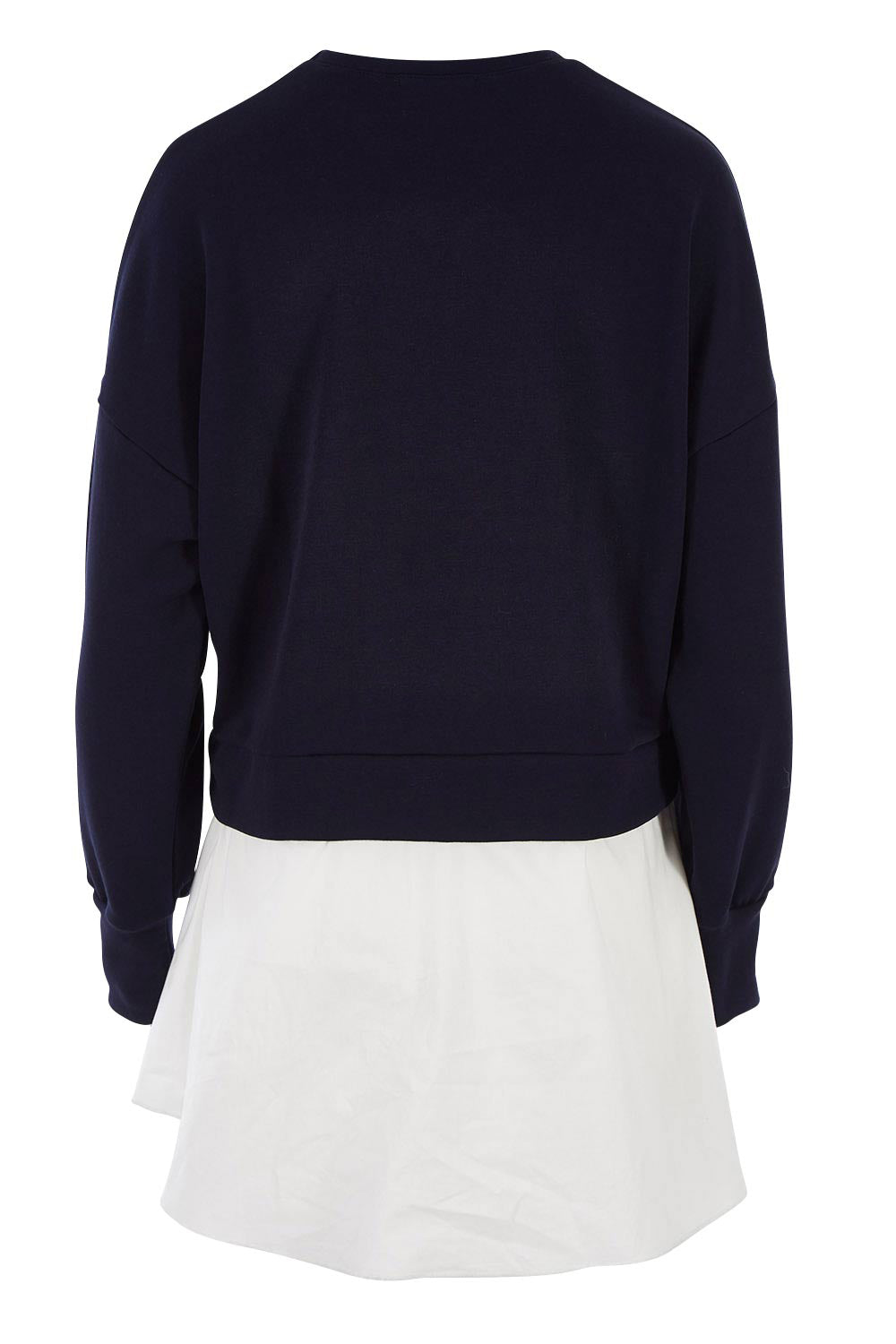 Product shot of the Weekend Tunic in colour Navy (Blue), from the back