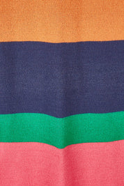 Product shot of the Knit Stripe Dress in colour Multihues (Pink), detail