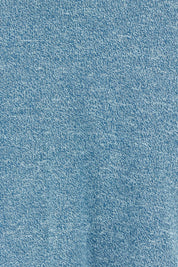 Product shot of the Gathered Sleeve Top in colour Denim (Blue), detail
