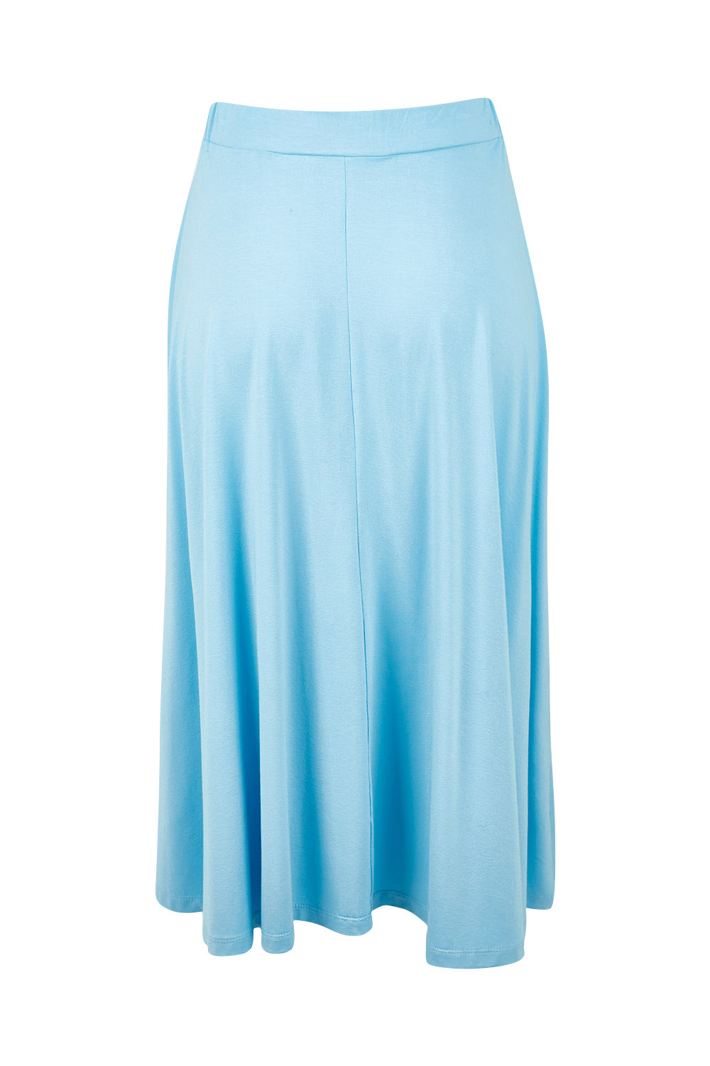 Preloved Gathered Waist Long Skirt - Skyblue