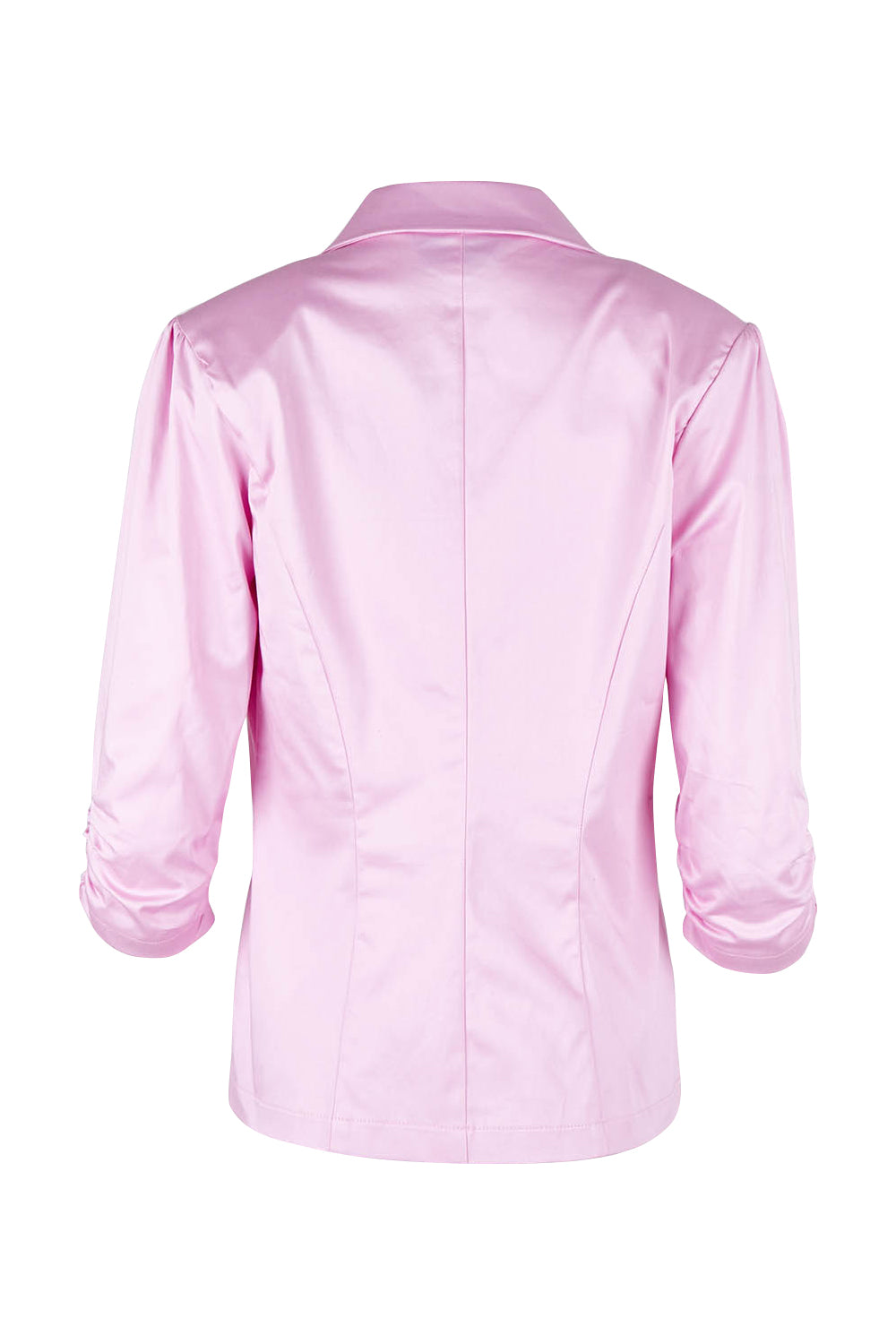 Product shot of the Buttoned Blazer in colour Softpink (Pink), from the back