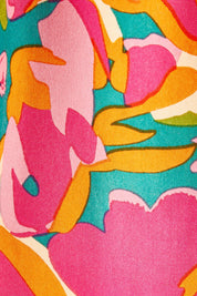 Product shot of the Sleeveless Tank in colour Boldfloral (Pink), detail