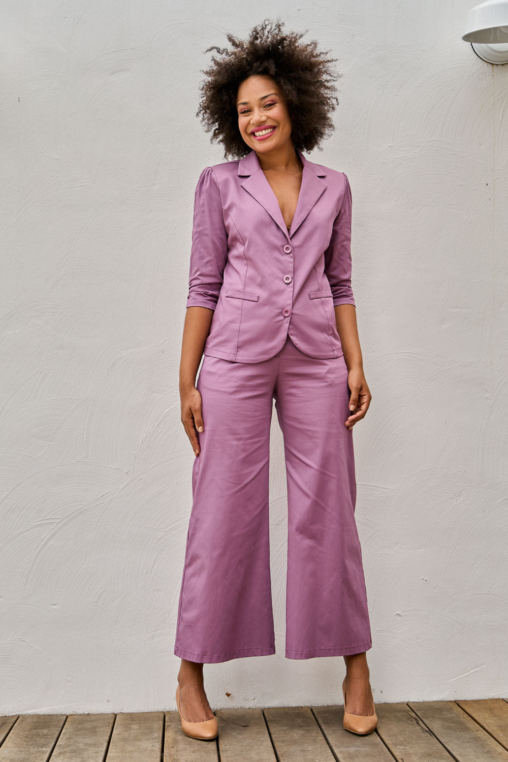 Preloved Wide Leg Pant - Mauve