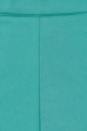 Product shot of the Wide Leg Pant in colour Teal (Blue), detail
