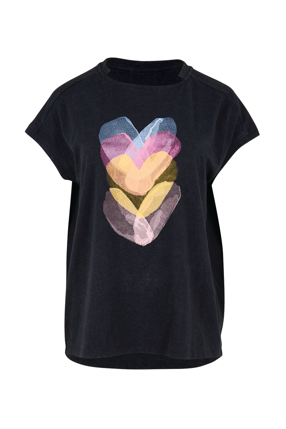 Product shot of the Heart Logo Tee – Blackpink in colour Blackpink, from the front