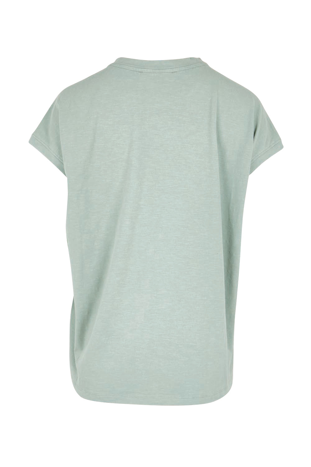 Product shot of the Heart Logo Tee – Tealred in colour Tealred, from the back