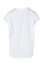 Product shot of the Heart Logo Tee in colour Yelloheart, from the back