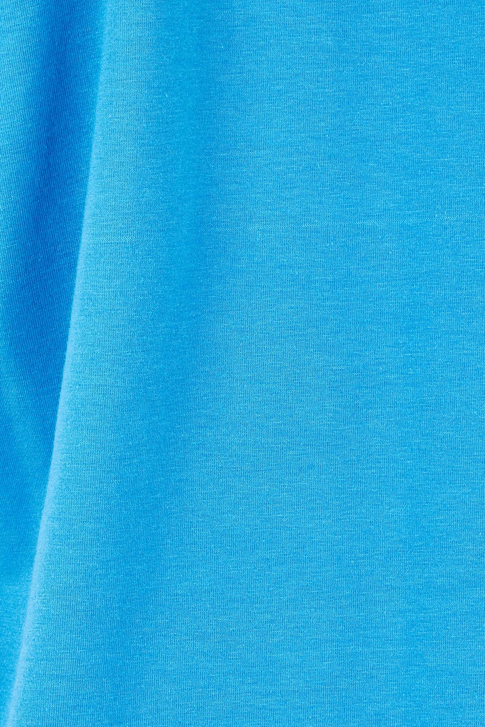 Product shot of the Ruffle Sleeve Top in colour Frenchblue (Blue), detail