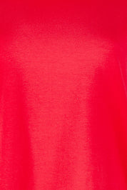 Product shot of the Ruffle Sleeve Top in colour Lollipop (Red), detail