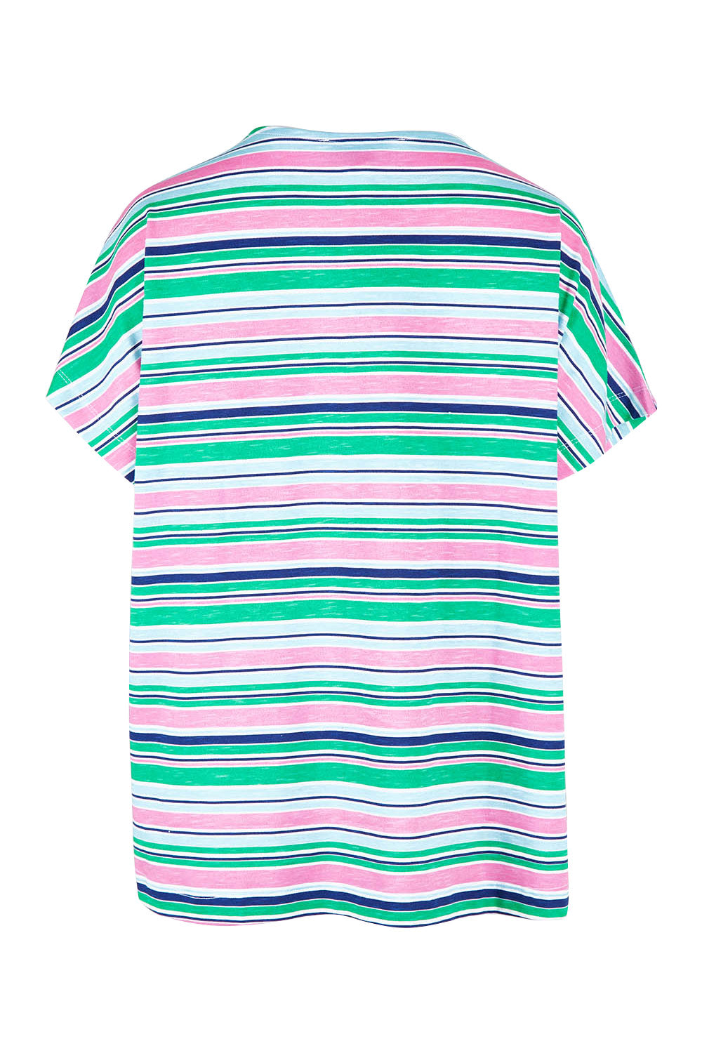 Product shot of the Striped Slouch Top in colour Striped (White), from the back