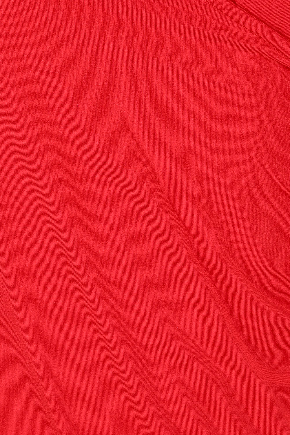 Product shot of the Bamboo Wrap Top in colour Cherry (Red), detail