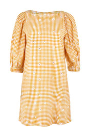 Product shot of the Daisy Cotton Sundress in colour Daisycheck, from the front