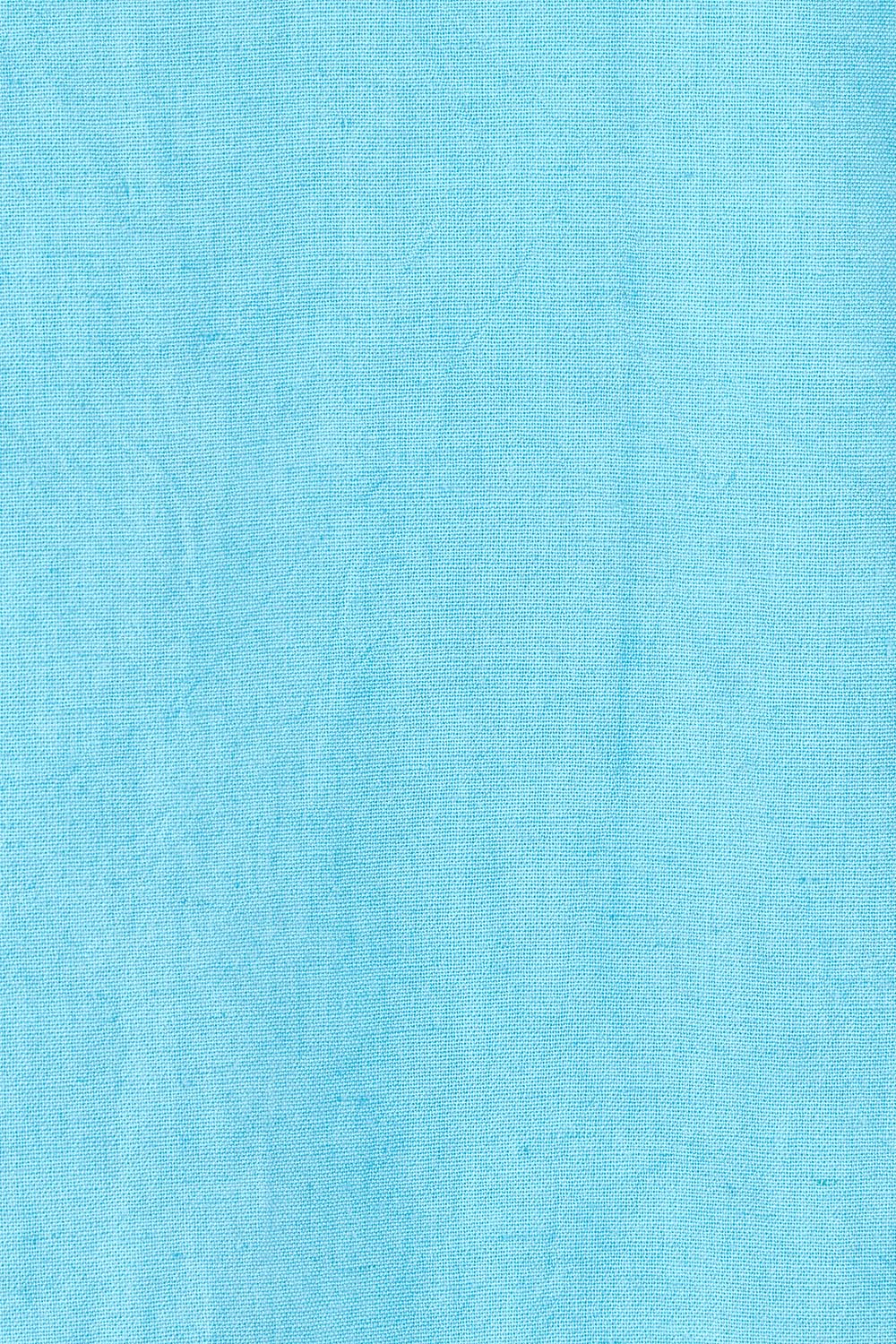 Product shot of the Puff Sleeve Cotton Dress in colour Lightblue (Blue), detail