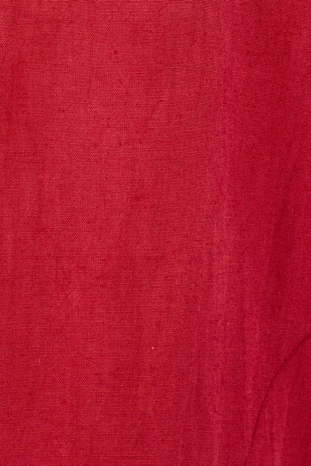Product shot of the Puff Sleeve Cotton Dress in colour Ribbonred (Red), detail
