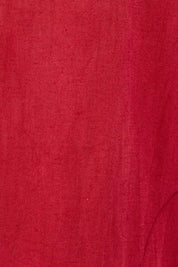Product shot of the Puff Sleeve Cotton Dress in colour Ribbonred (Red), detail