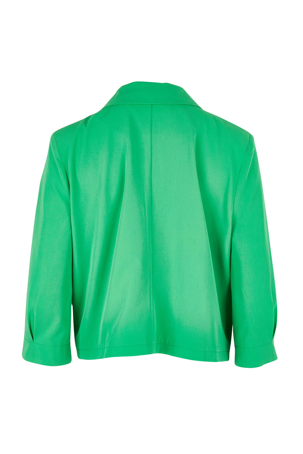 Product shot of the Double Breasted Blazer in colour Applegrn (Green), from the back