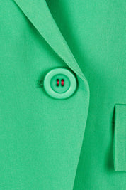 Product shot of the Double Breasted Blazer in colour Applegrn (Green), detail