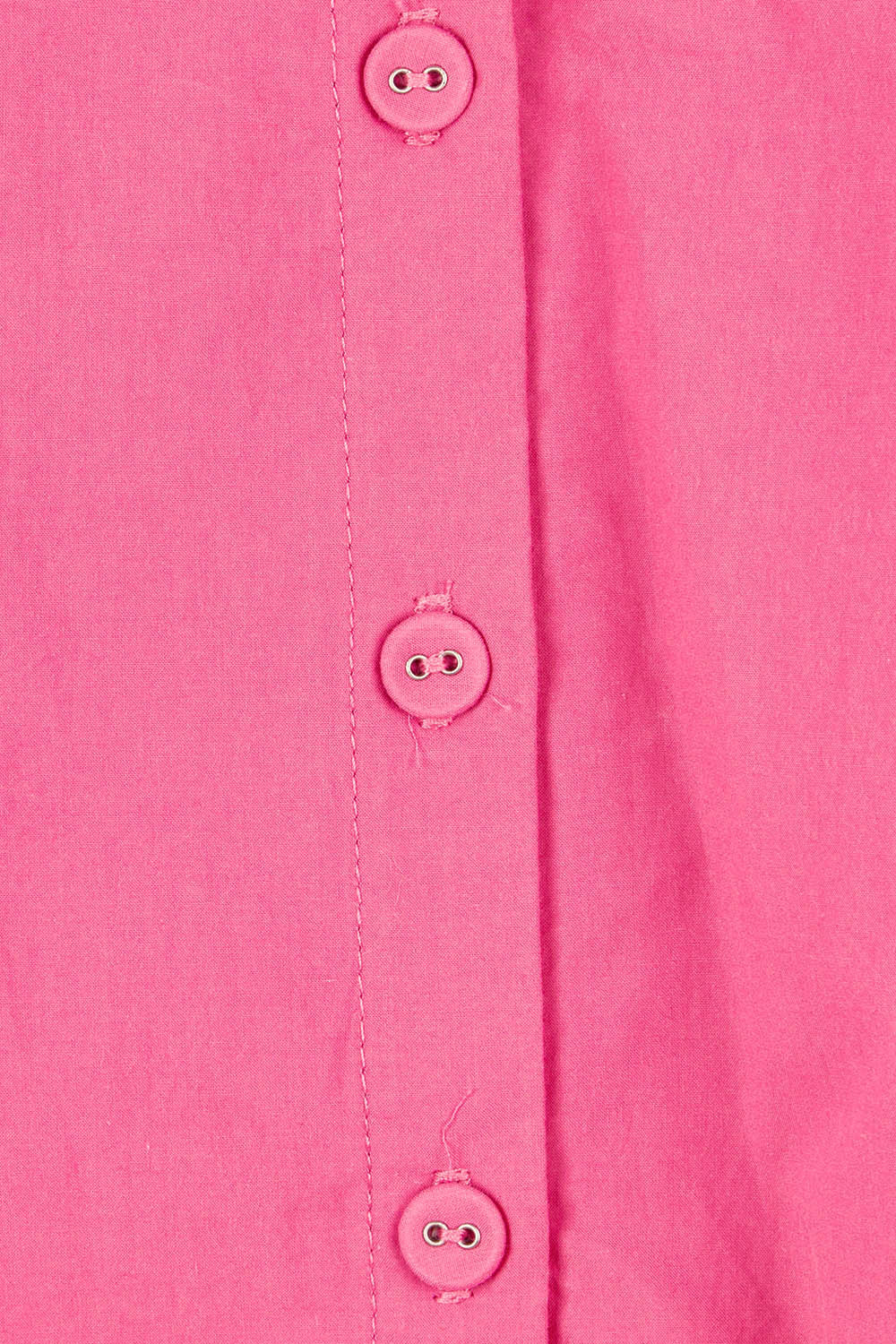 Product shot of the Puff Sleeve Cotton Shirt in colour Carnation (Pink), detail