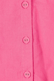 Product shot of the Puff Sleeve Cotton Shirt in colour Carnation (Pink), detail