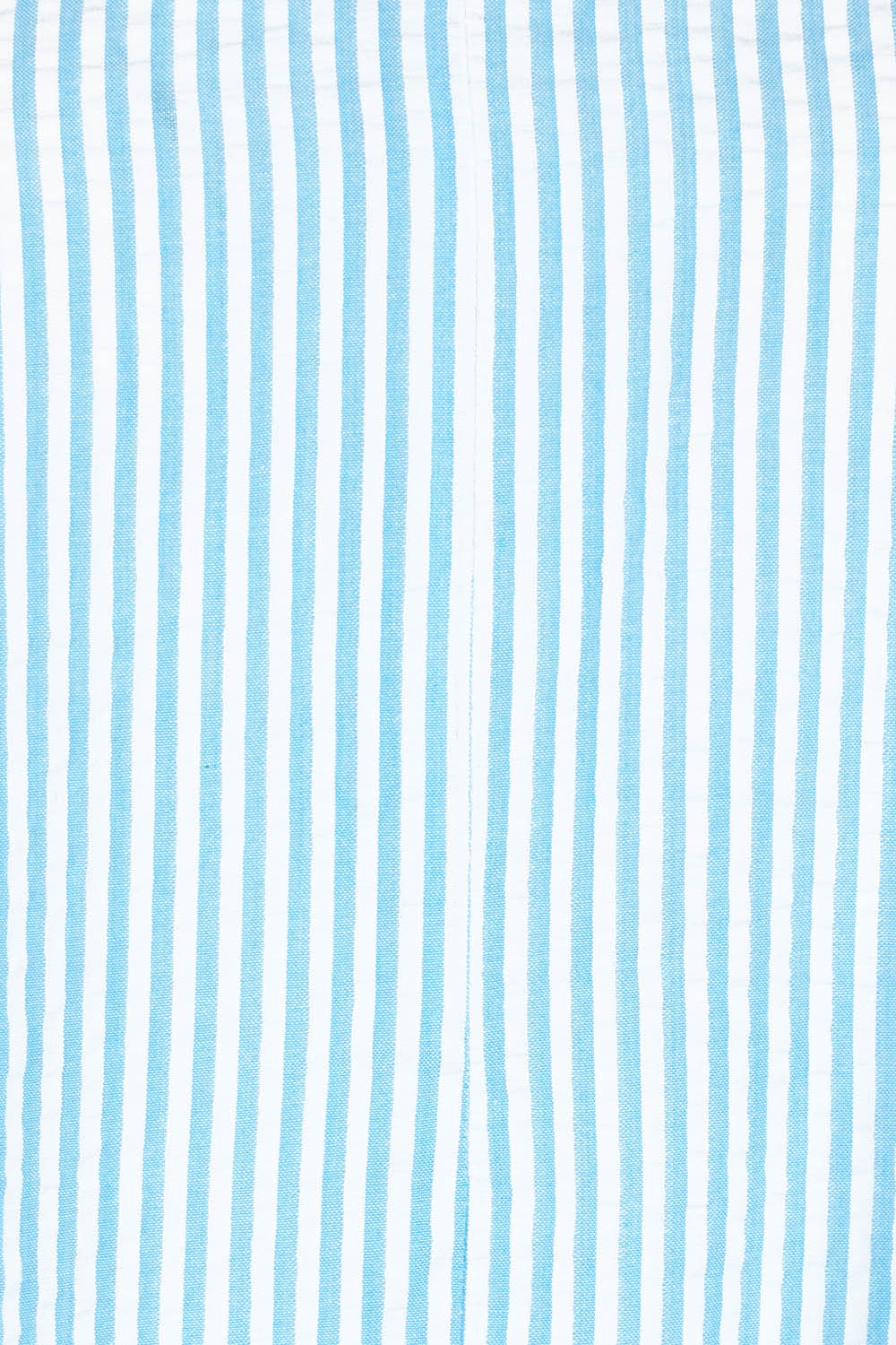 Product shot of the Summer Stripe Cotton Tank Dress in colour Bluestripe (Blue), detail