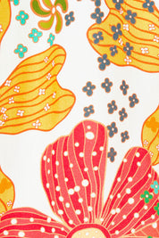 Product shot of the Open Collared Shirt in colour Flower, detail