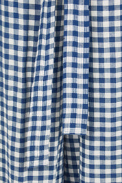 Product shot of the Cotton Waist Tie Pants – Bluewhite in colour Bluewhite, showing detail