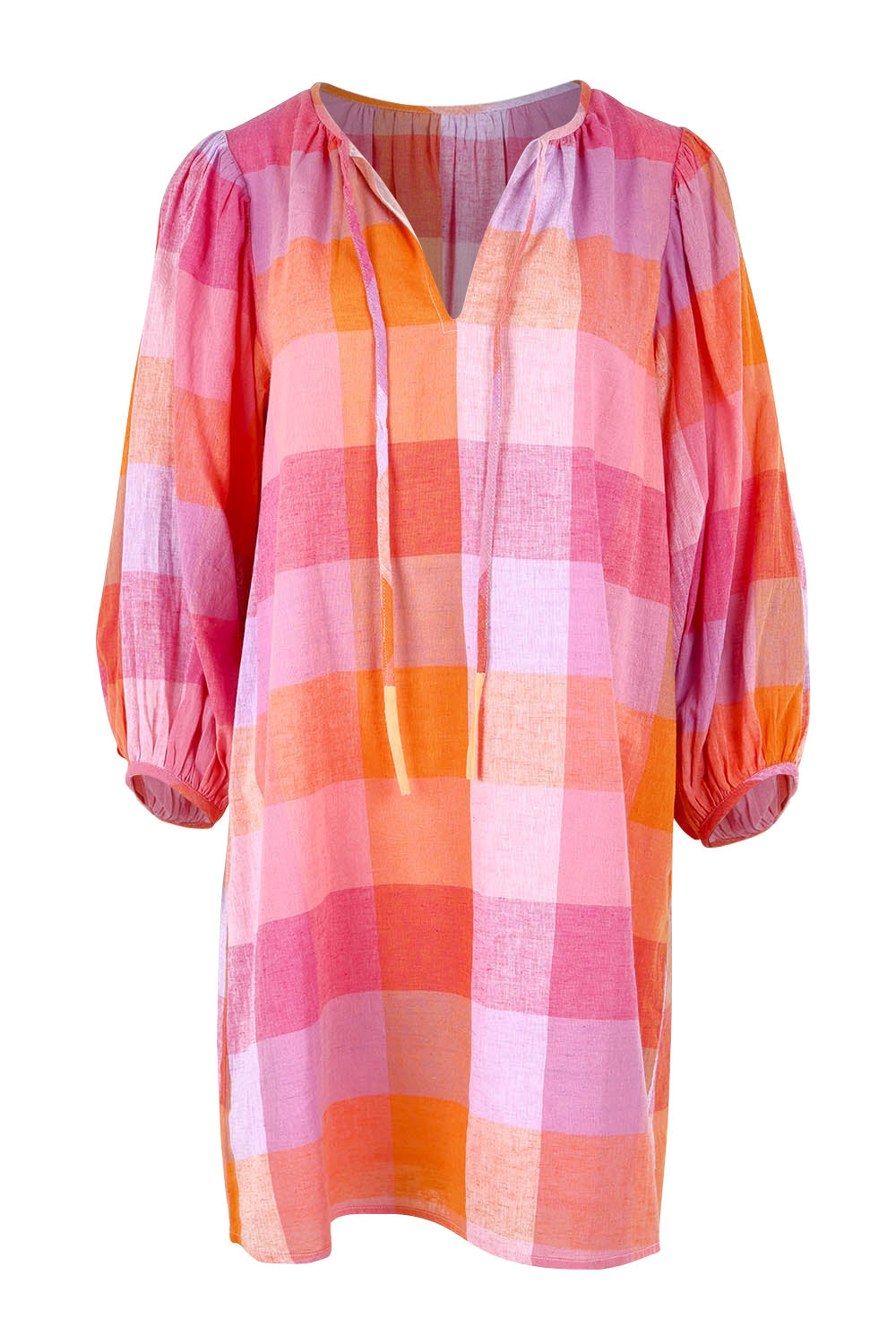 Preloved Yarn Dyed Cotton Sundress - Sherbet