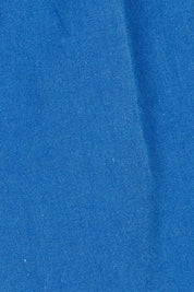 Product shot of the Scalloped Hem Cotton Pant in colour Palaceblue (Blue), detail