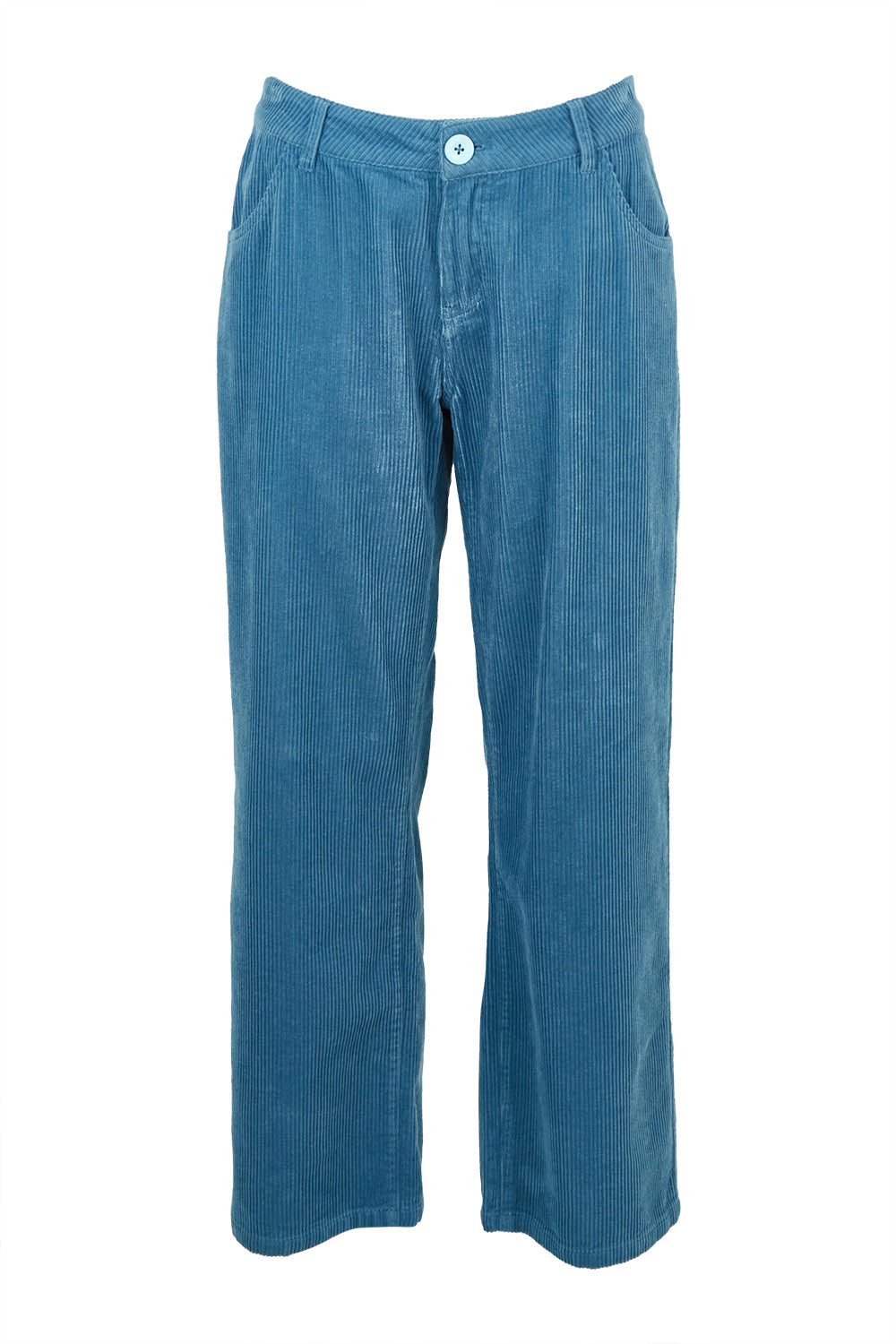 Product shot of the Cotton Blend Corduroy Pant in colour Arcticblue (Blue), from the front