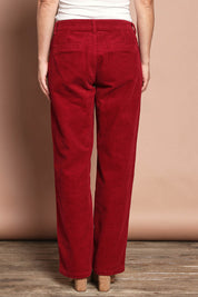 Cotton Blend Corduroy Pant – Wine