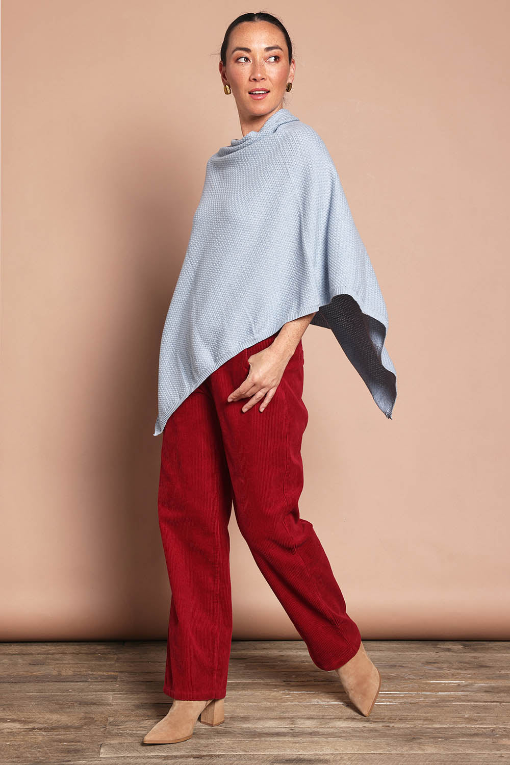 Cotton Blend Corduroy Pant – Wine