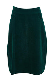 Cotton Corduroy A Line Skirt – Emerald