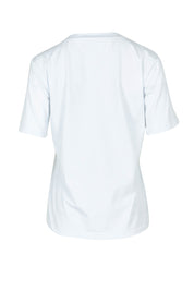 Product shot of the Mercerized Cotton Love Tee in colour White (White), from the back