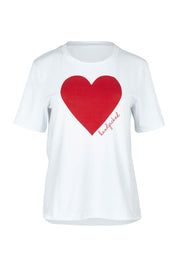 Product shot of the Mercerized Cotton Love Tee in colour White (White), from the front