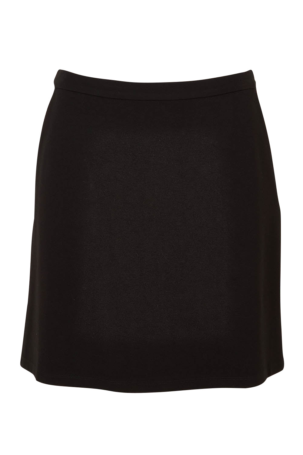 Product shot of the Ponte Mini Skirt in colour Black (Black), from the front