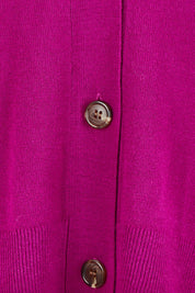 Relaxed Collar Cardigan – Magenta