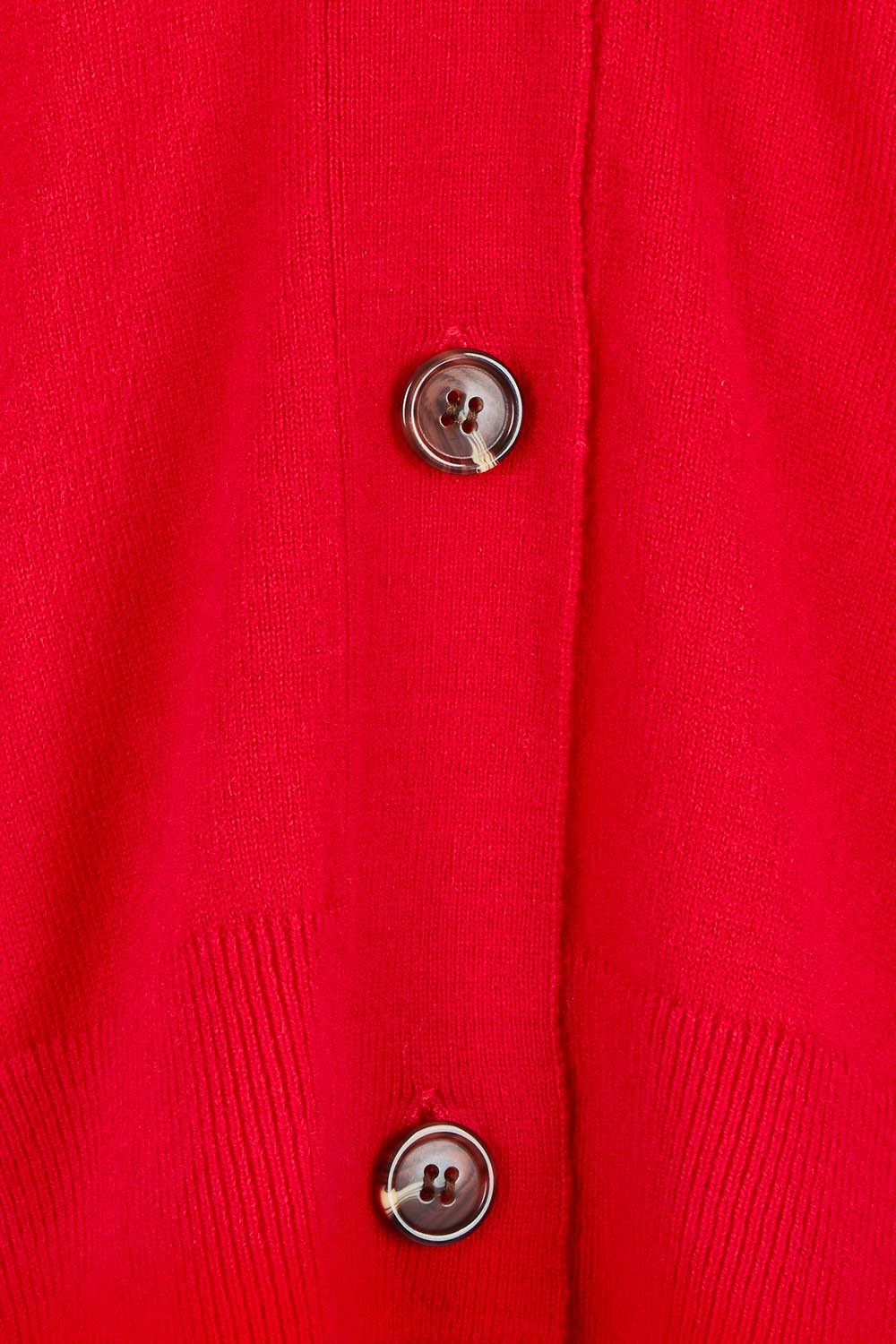 Relaxed Collar Cardigan – Red