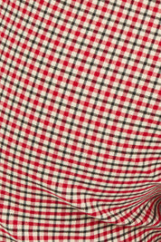 Product shot of the Pull On Check Pants in colour Redcheck (Red), detail